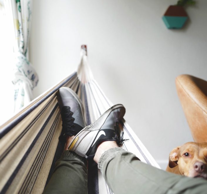 person on hammock